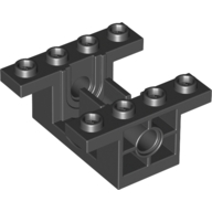 Lego kostka (kostička) 4x4x1 2/3 převodovka, černá (4107784, 4228258, 4500902, 6169982)